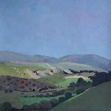 Cumbria I, UK  (4.75" x 4.75") gouache 2003