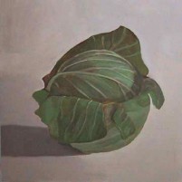 PAFA alum artist e wilson paintings by elizabeth wilson Philadelphia PA large oil on panel painting still life Cabbage Ben Kamihira Juan Sanchez Cotan Velazquez