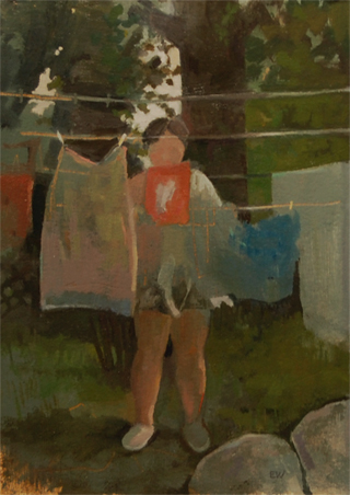 Laundry – oil on rag board, 2012