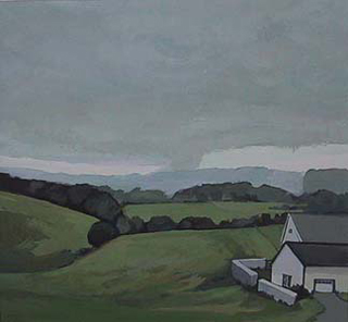 Off Providence Road, Chester County (8.75" x 9.5") Gouache 2001