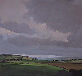 Near Tewksebury, UK (8.75" x 9.5") Gouache 2003 - 2004