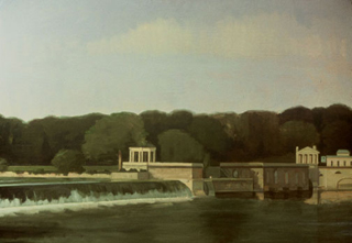 Waterworks (34″ x 48″) oil on linen 1988