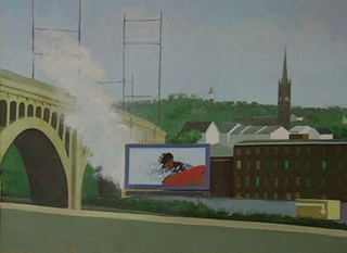 Manayunk Viewed from Expressway (21.5″ x 29.5″) oil on paper 1995 – 2008