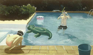 Afternoon Swim-Bridgehampton (30" x 50") oil on linen 1993