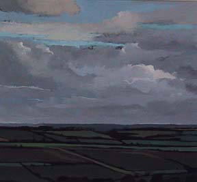 Towards Winchcombe, UK (8.75" x 9.5") Gouache 2002