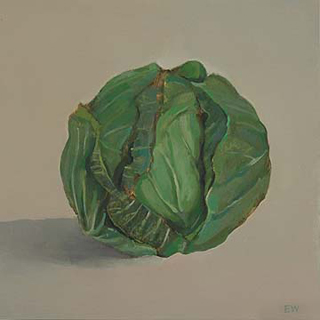 Cabbage I (8" x 8") oil on panel 2007