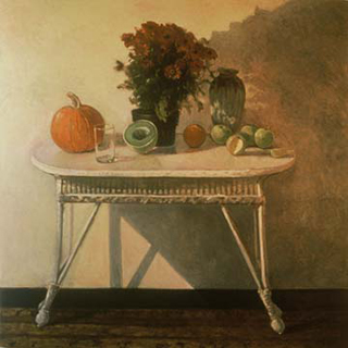 Fall Mums (52″ x 52″) oil on linen 1984