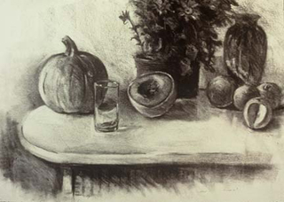 October (24" x 31.5") Charcoal 1984