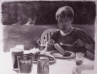 Barbecue (21″ x 27″) charcoal 1995