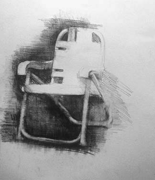 Lawn Chair (16″ x 13.25″) charcoal 1988