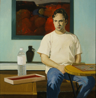 Your Move, oil on linen, 54 x 52 inches, 1996