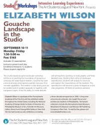 pafa alum painter artist E Wilson Artist elizabeth wilson teaching Art Students League New York Gouache Landscape painting philadelphia UK Ireland Wales Scotland English landscape paintings